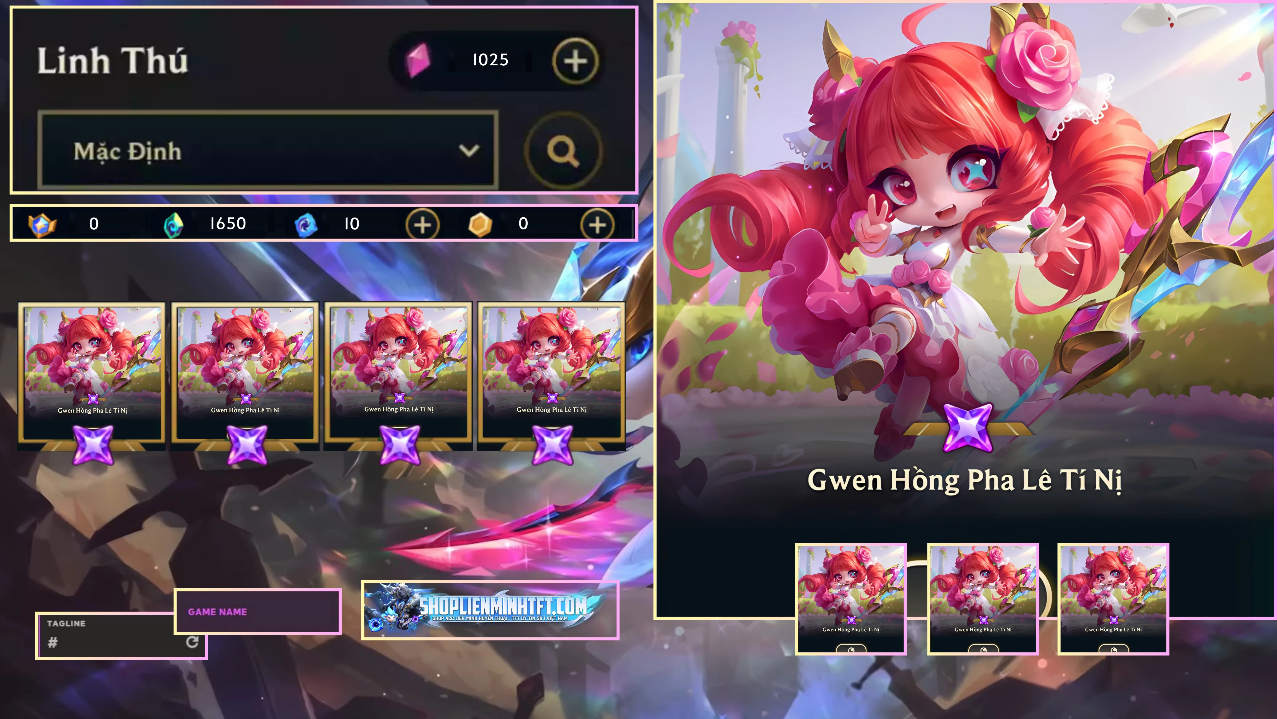 GWEN HỒNG PHA LÊ TÍ NỊ CLONE